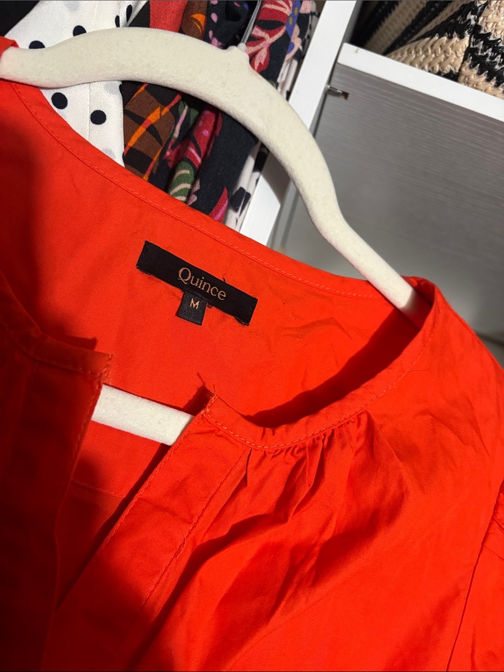 Quince Bright Red vermillon Tiered Puff-Sleeve Maxi Dress - Picture 2 of 13